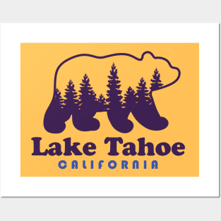 Lake Tahoe Tie Dye Bear California  Hippie CA Posters and Art